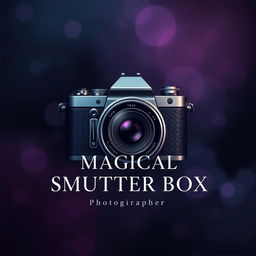 A striking poster design for a photographer's profile featuring the username 'MAGICAL SHUTTER BOX'