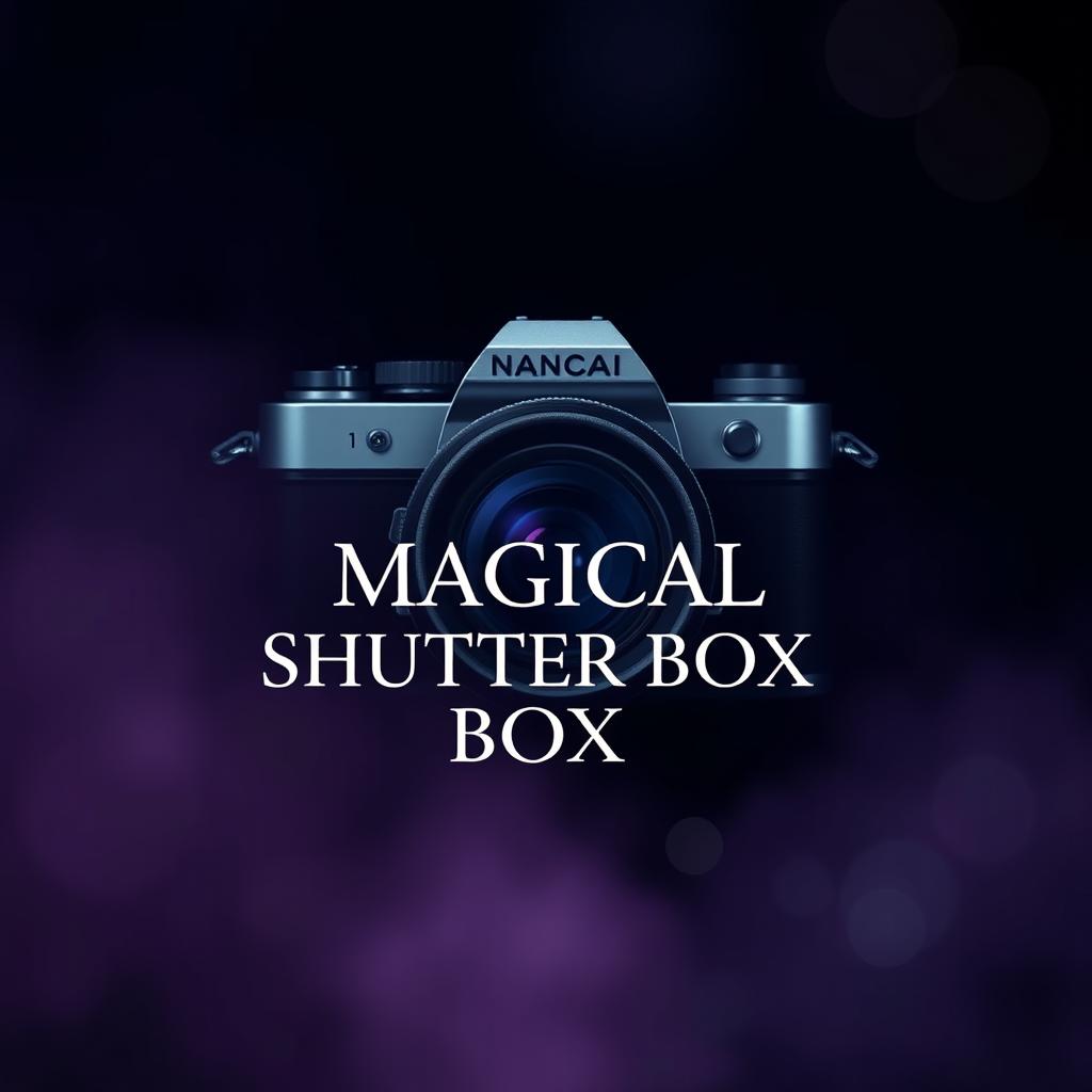 A striking poster design for a photographer's profile featuring the username 'MAGICAL SHUTTER BOX'