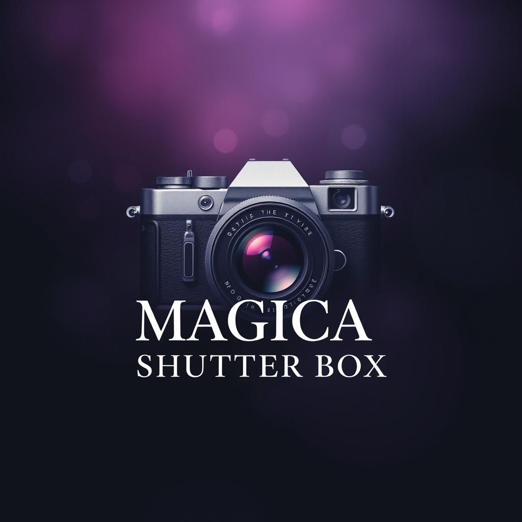 A striking poster design for a photographer's profile featuring the username 'MAGICAL SHUTTER BOX'