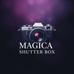 A striking poster design for a photographer's profile featuring the username 'MAGICAL SHUTTER BOX'