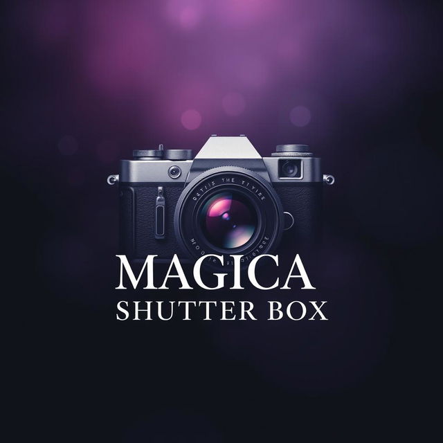 A striking poster design for a photographer's profile featuring the username 'MAGICAL SHUTTER BOX'