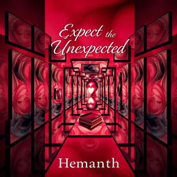 A visually striking book cover for the love story titled 'Expect the Unexpected' by Hemanth
