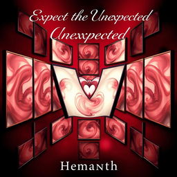 A visually striking book cover for the love story titled 'Expect the Unexpected' by Hemanth