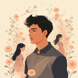 An evocative illustration that captures the essence of layered narratives in ‘Expect the Unexpected’ by Hemanth, a real-life love story