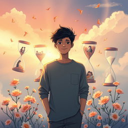 An evocative illustration that symbolizes the timeless nature of love in 'Expect the Unexpected' by Hemanth, a real-life love story with layered narration