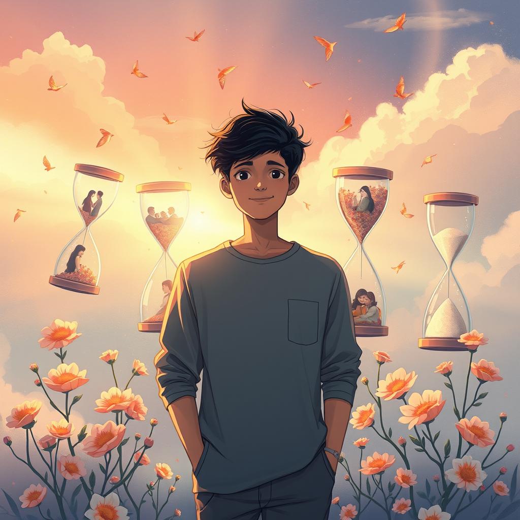 An evocative illustration that symbolizes the timeless nature of love in 'Expect the Unexpected' by Hemanth, a real-life love story with layered narration