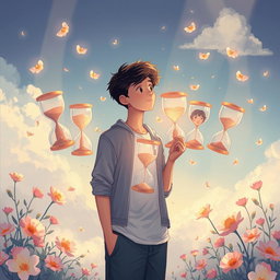 An evocative illustration that symbolizes the timeless nature of love in 'Expect the Unexpected' by Hemanth, a real-life love story with layered narration