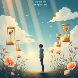 An evocative illustration that symbolizes the timeless nature of love in 'Expect the Unexpected' by Hemanth, a real-life love story with layered narration