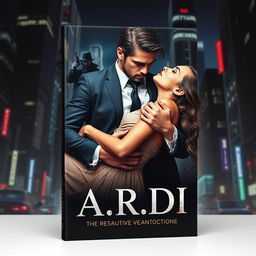 A gripping book cover in the dark romance genre, featuring a wealthy, dominant man menacingly holding a defenseless woman by the neck in a tense nighttime urban setting