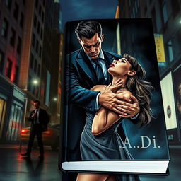 An evocative book cover illustrating a dark romance theme, showcasing a wealthy, dominant man gripping a defenseless woman by the neck in a chilling manner