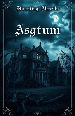 A hauntingly atmospheric book cover depicting a mysterious old asylum