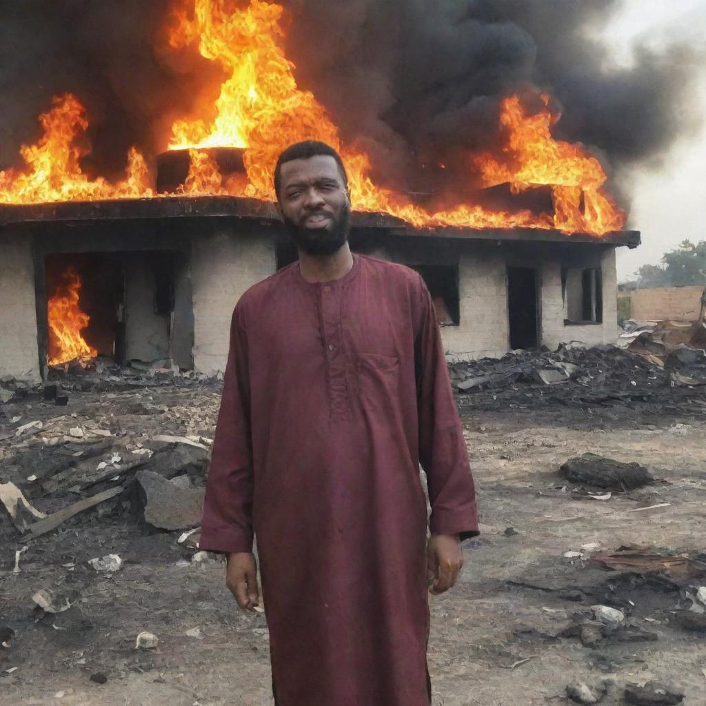 Prophet Ibrahim miraculously survives the enormous blaze