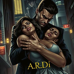 A striking dark romance book cover illustrating a wealthy, dominant man gripping a defenseless woman by the neck in a tense, nighttime urban setting