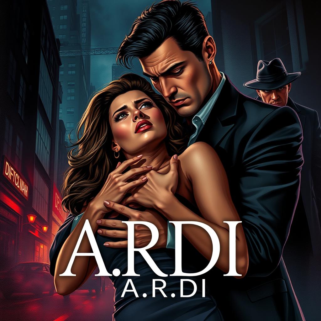 A striking dark romance book cover illustrating a wealthy, dominant man gripping a defenseless woman by the neck in a tense, nighttime urban setting