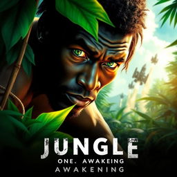 A stunning sci-fi movie poster titled 'Jungle Part One: Awakening'