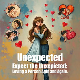 An artistic portrayal of the theme 'Expect the Unexpected,' focusing on the idea of loving a person repeatedly