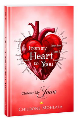 A poignant and emotional book cover for 'From My Heart to You' by Chiloane Mohlala