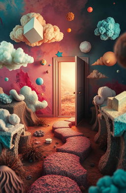 A surreal and captivating abstract representation of the theme 'Expect the Unexpected'