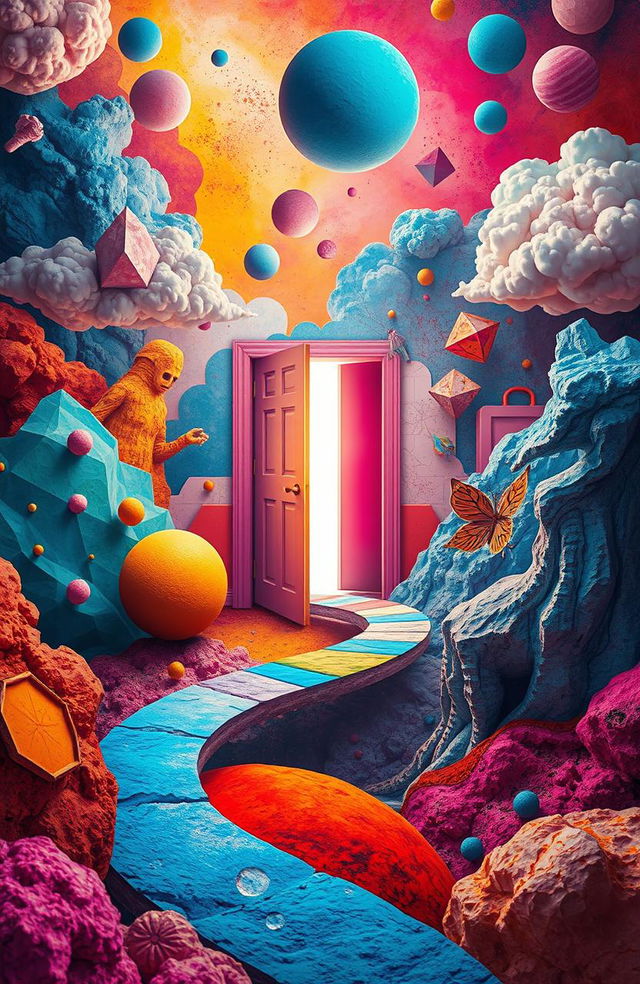 A surreal and captivating abstract representation of the theme 'Expect the Unexpected'