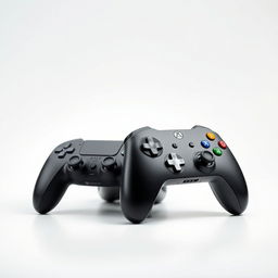 A squared gaming device alongside a matching controller, both elegantly displayed against a clean white background