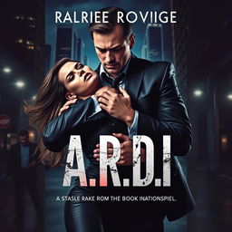 An intriguing dark romance book cover featuring a wealthy, dominant man gripping a defenseless woman by the neck amidst a thrilling nighttime city backdrop