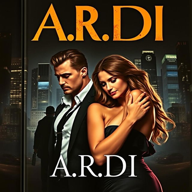 A dramatic book cover in the style of dark romance, featuring a wealthy man and a vulnerable woman amidst a nighttime cityscape