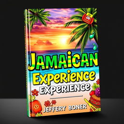 A stunning book cover for 'Jamaican Experience' by Jeffery Boner, capturing the essence of Jamaica's rich culture and vibrant lifestyle