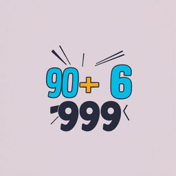 A stylish t-shirt design featuring a bold graphic element that emphasizes the text '90 + 6 = 99'