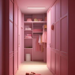 Generate an image of a tasteful 10x12 bedroom suitable for a 14-year-old girl. Include a full sliding door on the north wall, storage and shelf on the east wall, room and toilet doors and a wardrobe on the south wall, and the bed on the west wall. The design should appear mature and not overly childish.