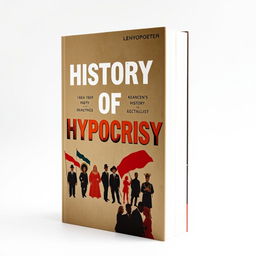 A book cover titled 'History of Hypocrisy' that blends a modern and historic design aesthetic