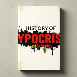 A book cover titled 'History of Hypocrisy' that blends a modern and historic design aesthetic