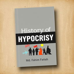 A book cover titled 'History of Hypocrisy' that combines a modern yet historic design aesthetic