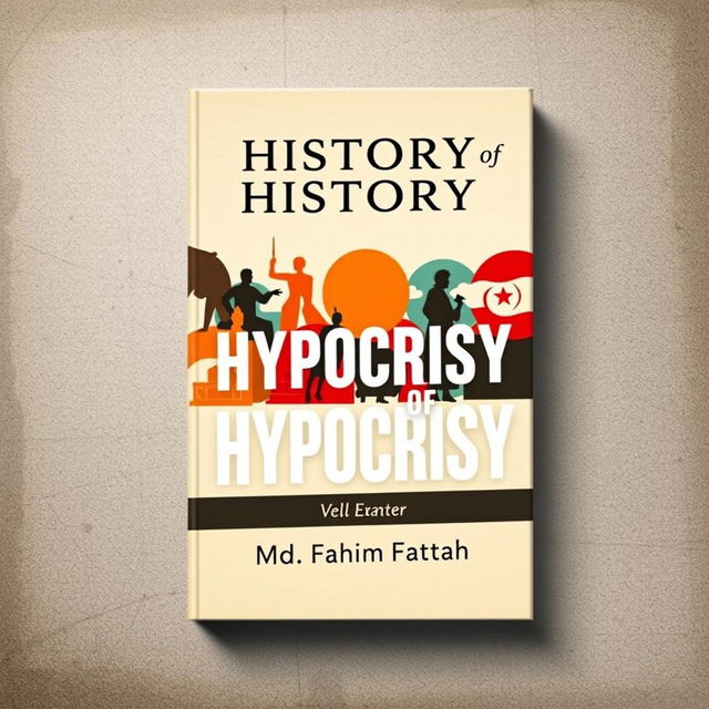 A book cover titled 'History of Hypocrisy' that combines a modern yet historic design aesthetic