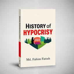 A book cover titled 'History of Hypocrisy' that combines a modern yet historic design aesthetic