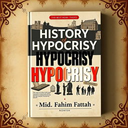 A book cover titled 'History of Hypocrisy' featuring a modern yet historic design