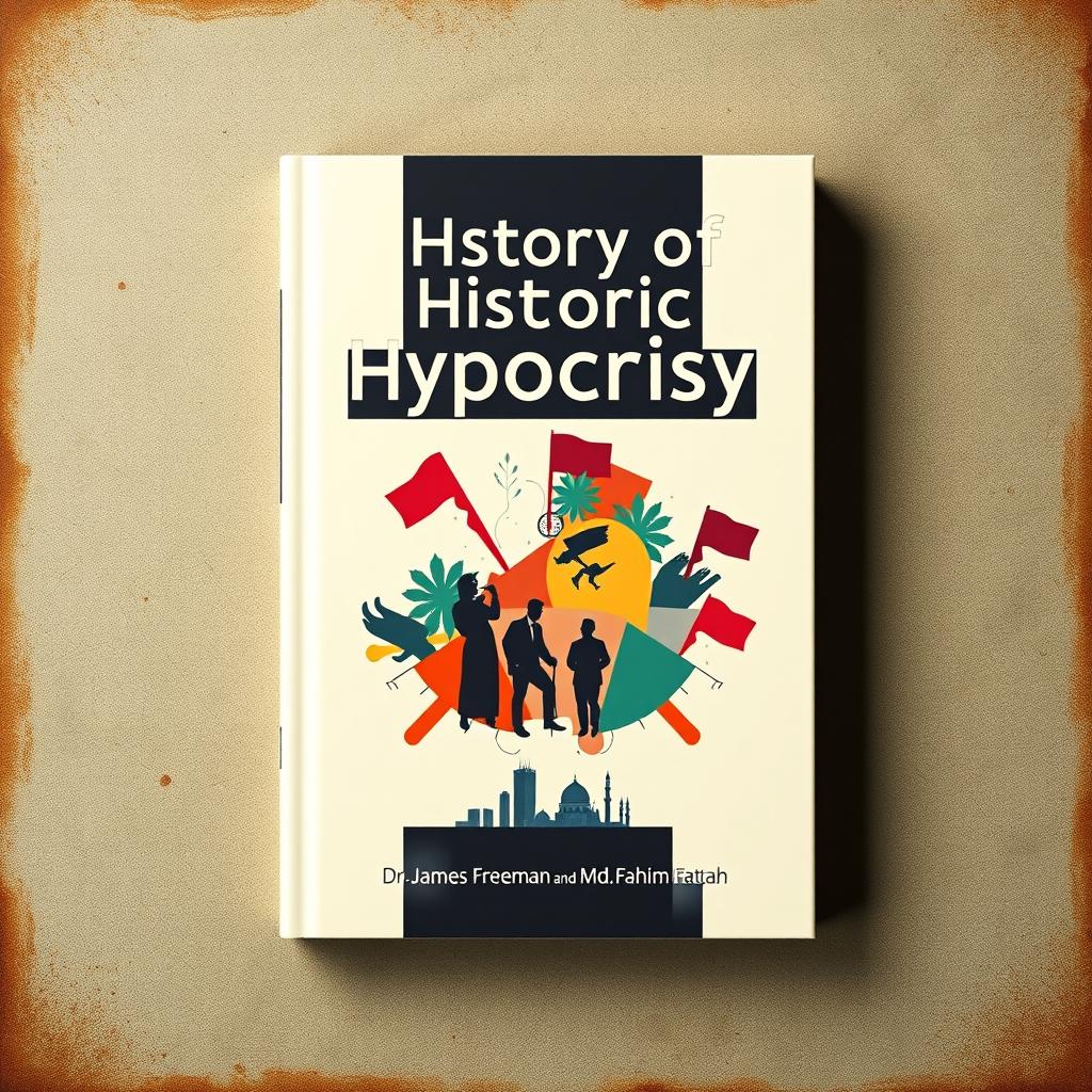 A book cover titled 'History of Hypocrisy' that combines a modern yet historic design aesthetic