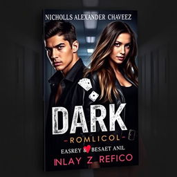 A captivating book cover for a dark romance set in a high school