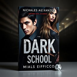 A captivating book cover for a dark romance set in a high school