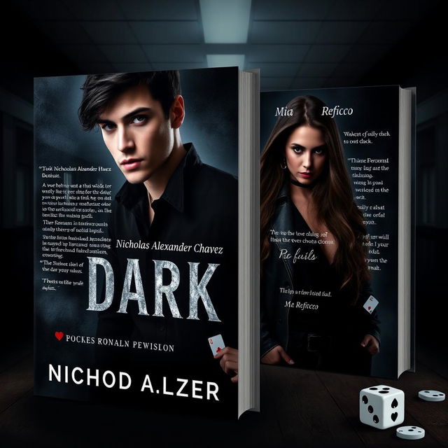 A captivating book cover for a dark romance set in a high school