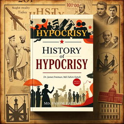 A book cover titled 'History of Hypocrisy' showcasing a modern yet historic design