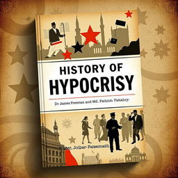 A book cover titled 'History of Hypocrisy' showcasing a modern yet historic design