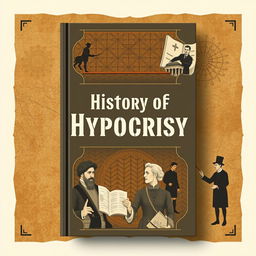 A book cover titled 'History of Hypocrisy' featuring a modern yet historic aesthetic