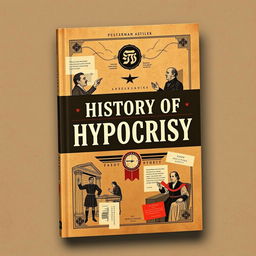 A book cover titled 'History of Hypocrisy' featuring a modern yet historic aesthetic