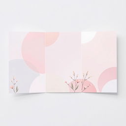 Aesthetic tri-fold brochure design, featuring a harmonious blend of soft pastel colors and subtle gradients