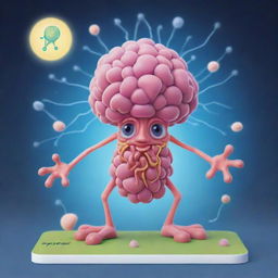 Create a cute, cartooned 'Epigenetic Mastery' card, an 'upcell' type. Envision a cell under the magic of epigenetic transformation. The design should personify the power to alter cell characteristics in an amusing, enchanting manner