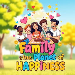 A charming wall poster titled "Family is the Planet of Happiness