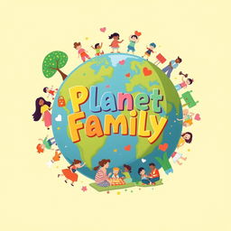 A creative wall poster titled "Planet Family