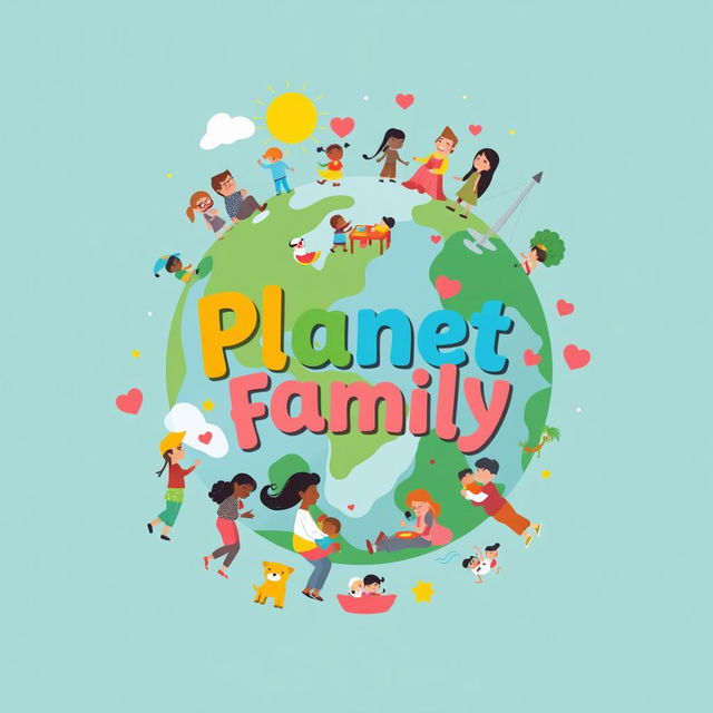 A creative wall poster titled "Planet Family