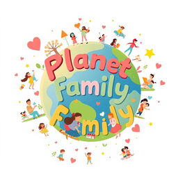 A creative wall poster titled "Planet Family