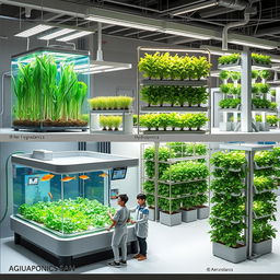 A detailed display of innovative agricultural models emphasizing sustainability and modern farming techniques